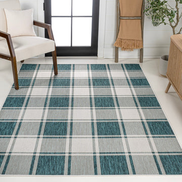 Sabine Traditional Farmhouse Bold Gingham Area Rug